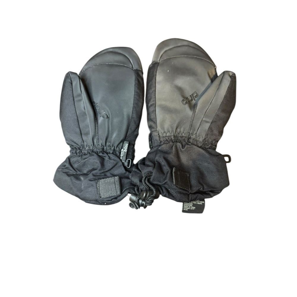 Drop Unisex Mittens Aqua Bolt Ski Snowboard Winter Cold Weather Gray Black Large